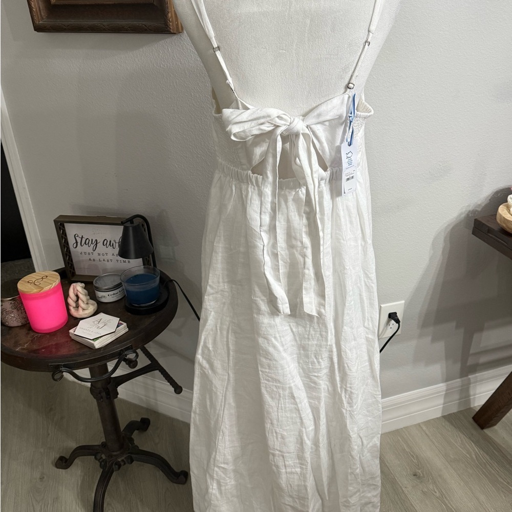 Southern Tide Leighton Linen Tie Back Maxi - Picture 4 of 10
